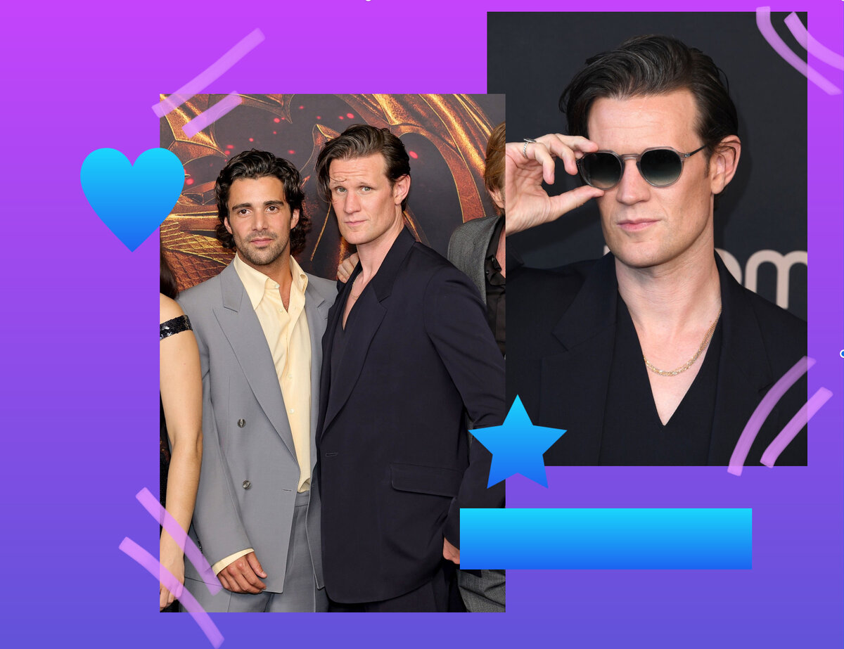 Мэтт Смит и Фабиан Франкель на премьере фильма «Дом Дракона» (27 июля 2022 г.)