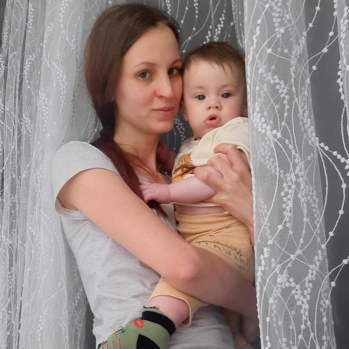С младшим сыном Матвеем. 
