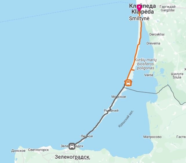 Куршская Коса и её протяженность 