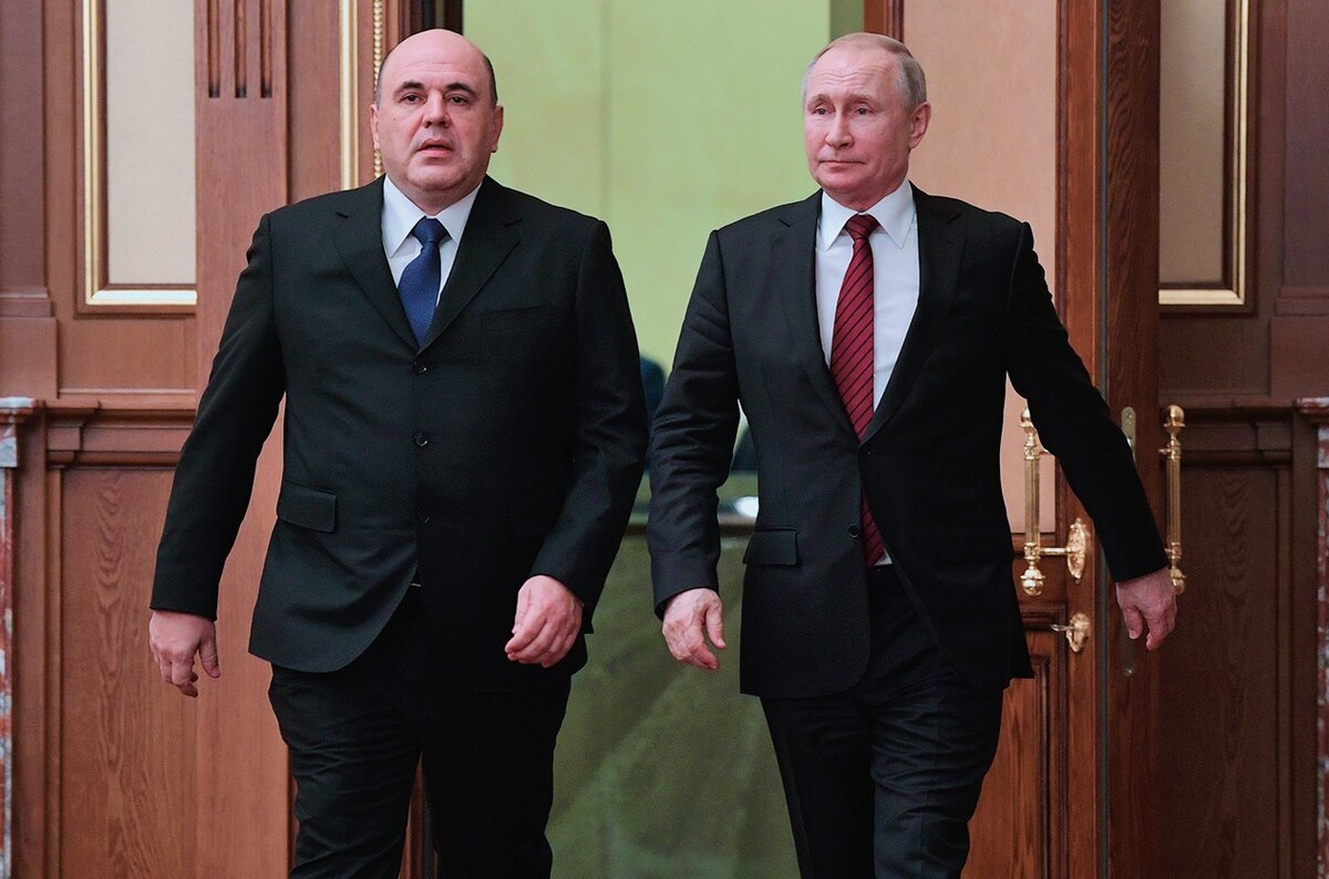 Из открытых источников в интернете. Президент России В.Путин и глава правительства РФ М.Мишустин.