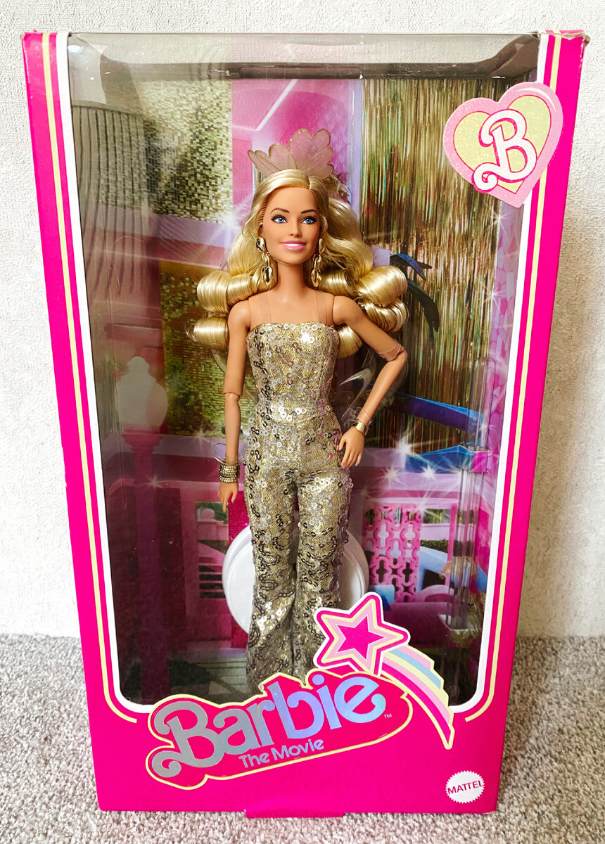 Barbie The Movie Margot Robbie in Gold Disco 