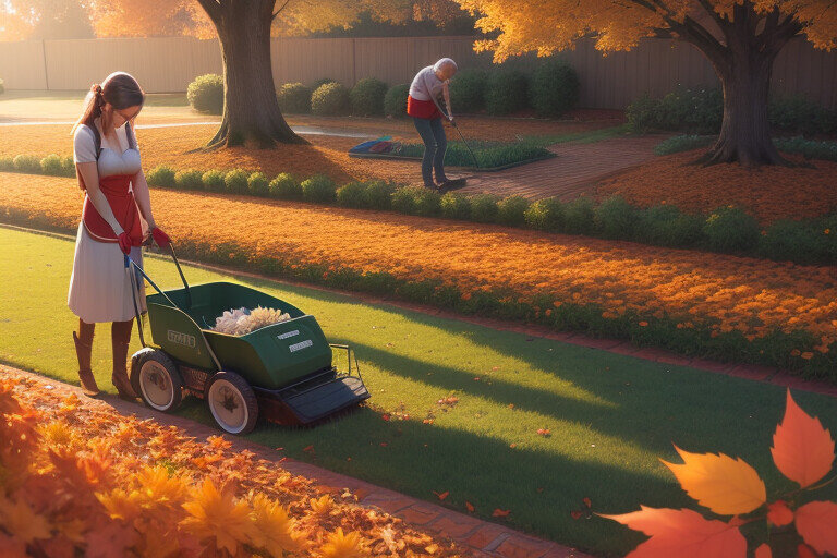 Уборка осенняя в саду
