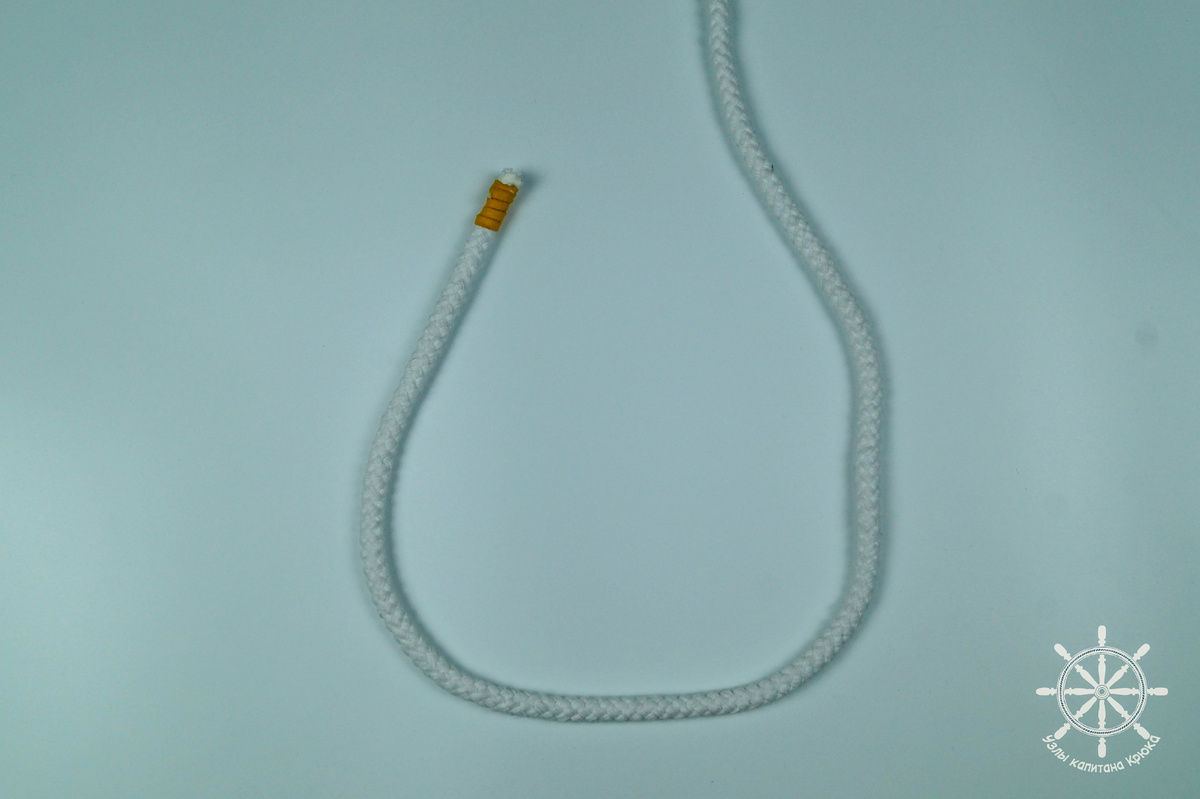 Как вязать бегущий булинь - шаг 1