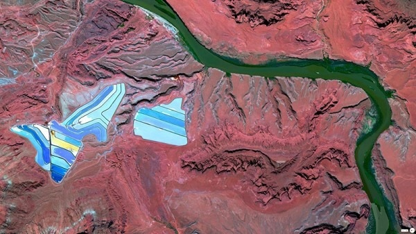 Испарительные водоемы, США, штат Юта