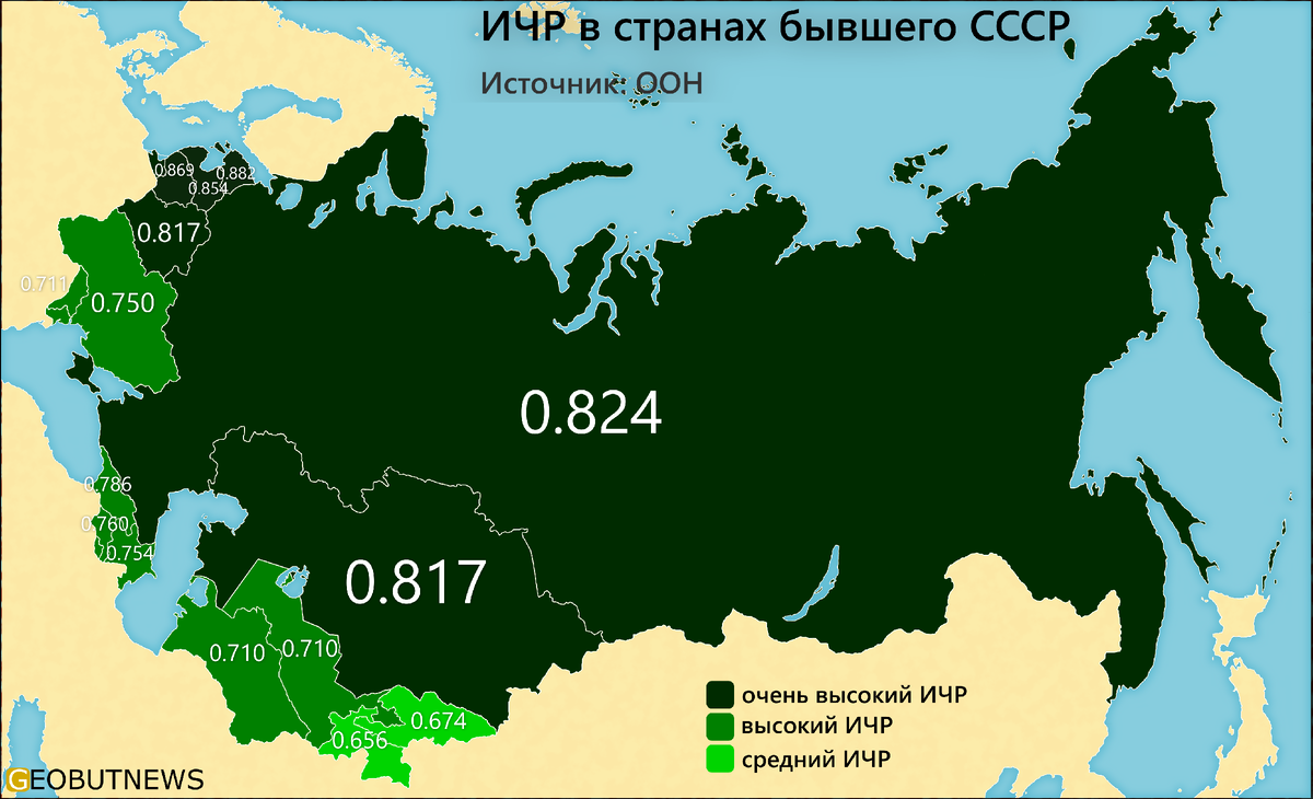 Карта человеческого развития