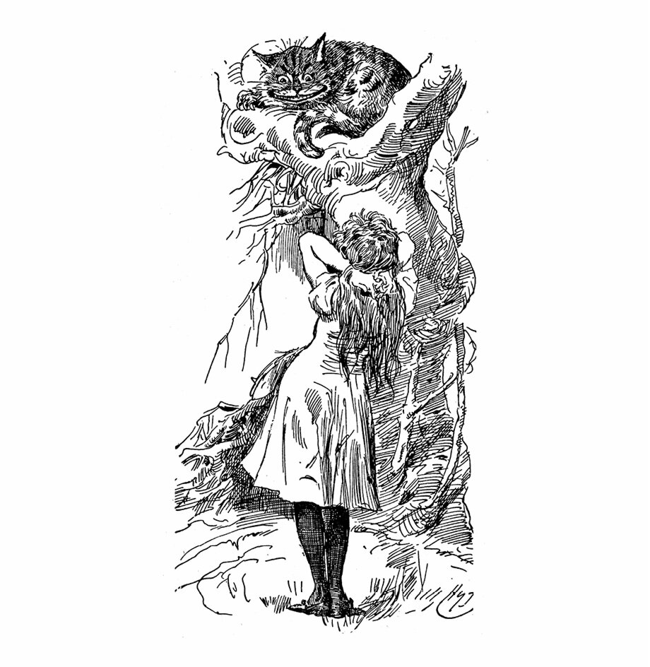 Чеширский кот, какая прелесть. Мррр.. Его улыбка слишком клыкастая? Ничуть