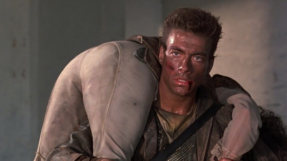 Ну а это я напридумывал. Кадр из фильма "Киборг". Фото из Интернета. 