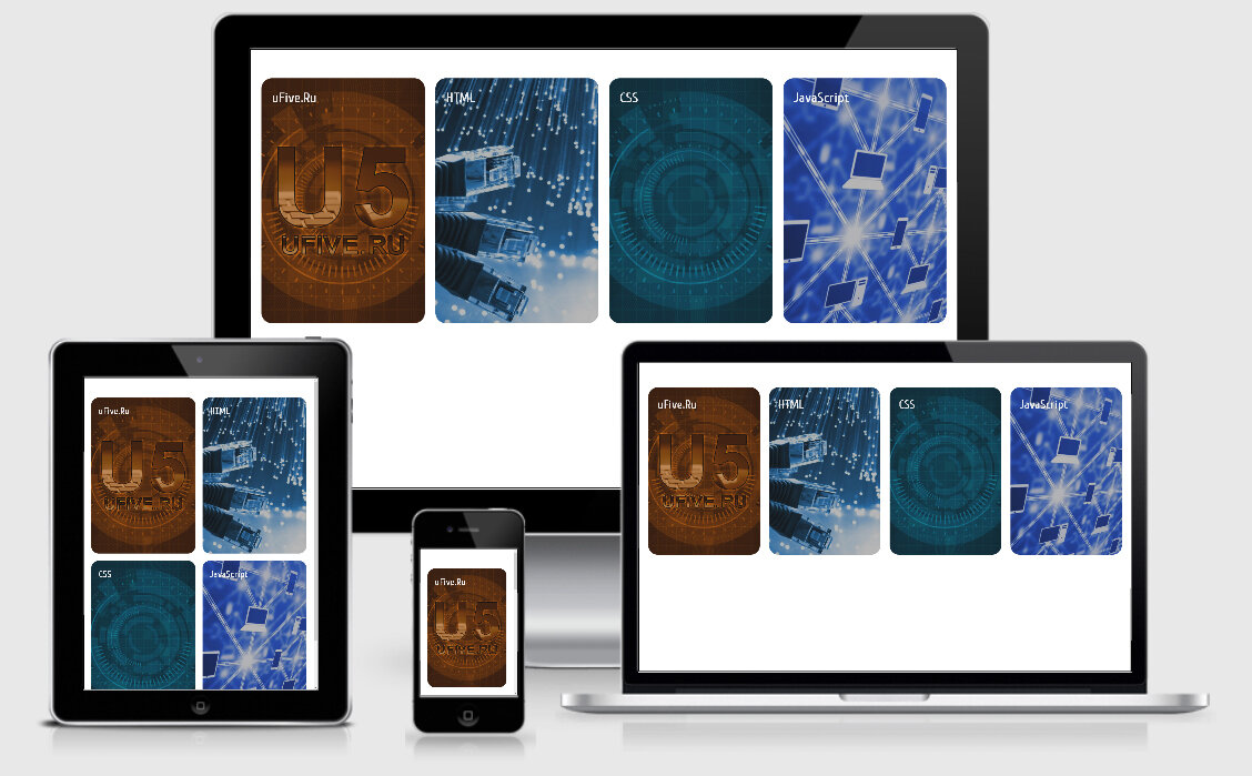 Адаптивная CSS таблица карт, с эффектом наведения