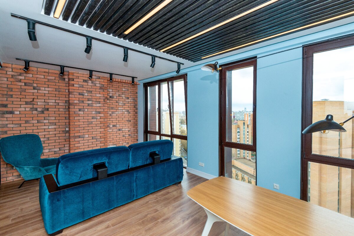 Квартира студия выполненная в соответствии с дизайн-проектом.