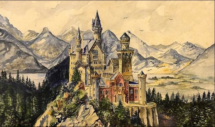 "Замок Нойшванштайн"  Адольф Гитлер, продана за 100 000 евро.