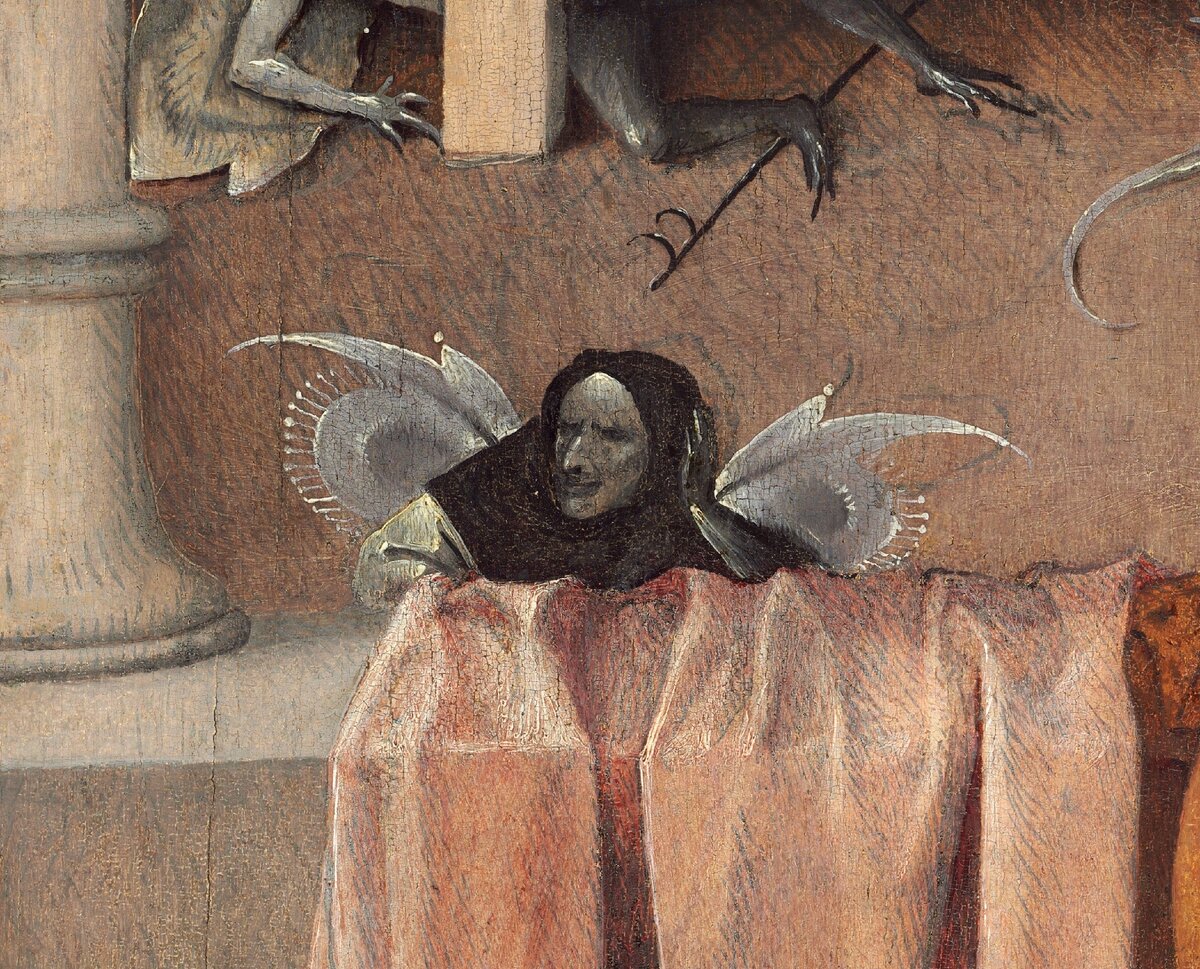 Фрагмент картины «Смерть и скупой (Смерть скряги)»