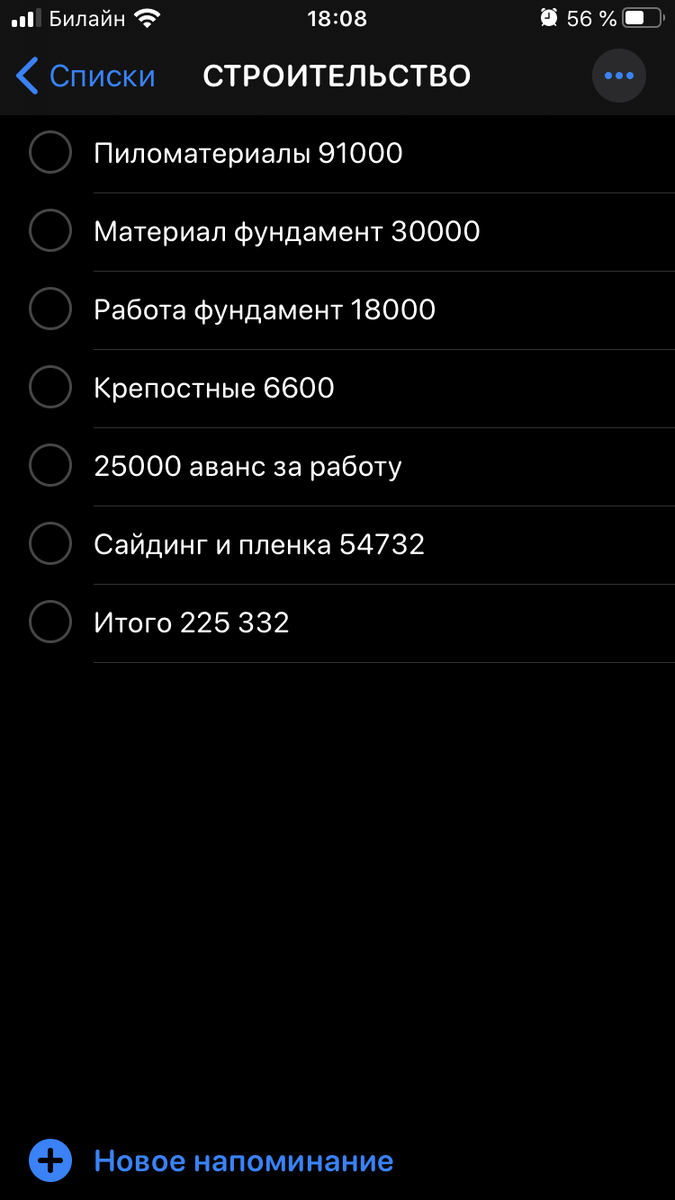 Цена материала