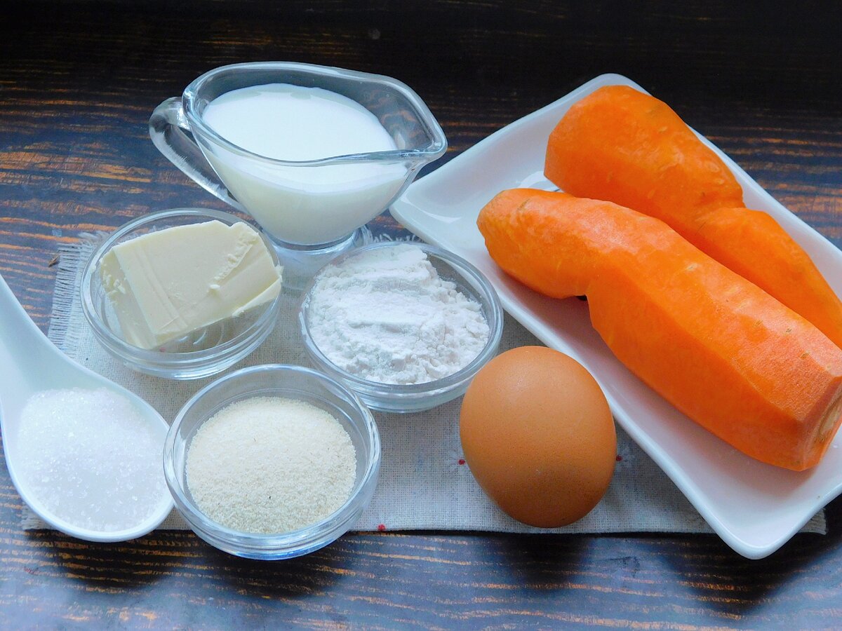 ингредиенты для приготовления морковного суфле 