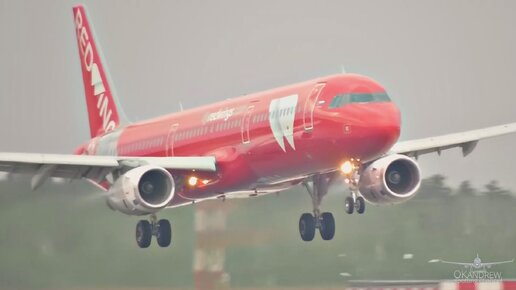 Прилетел красный, улетел белый. Airbus A321 Red Wings. Двойная новая ливрея.