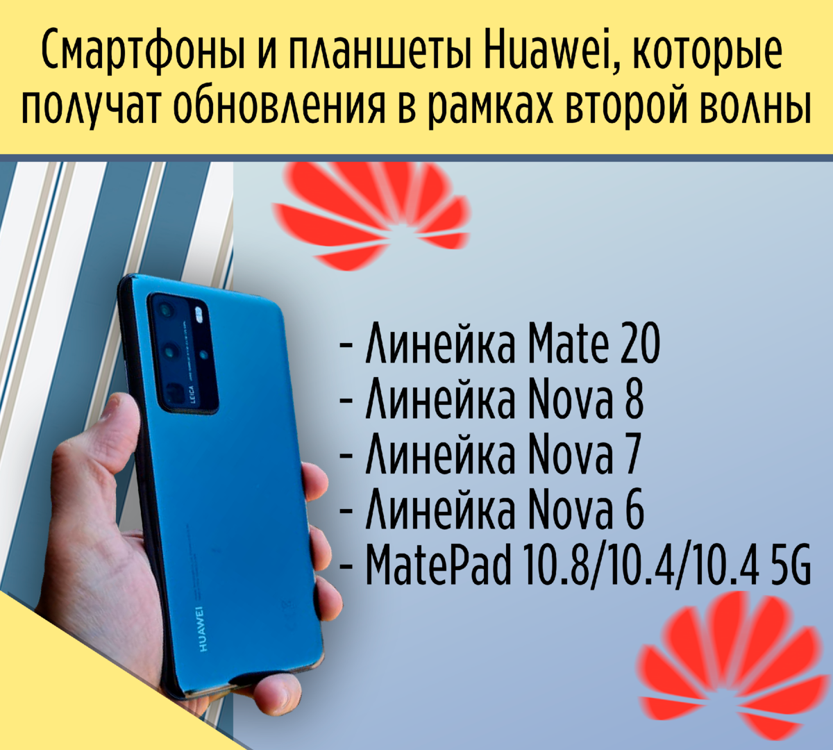 🔵Официальный список смартфонов Huawei, которые перейдут на HarmonyOS 2.0 |  ТЕХНОwave | Дзен