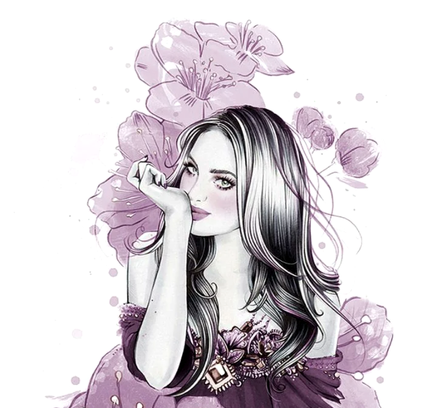 Картинка девушка с духами рисунок