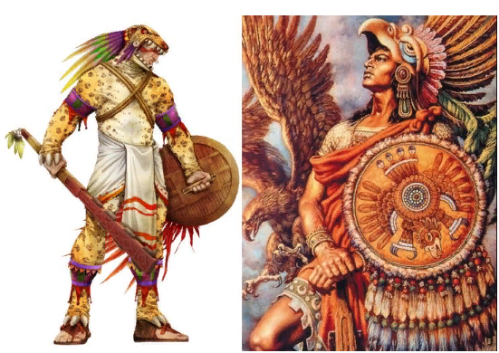 Ацтекский ягуар и орел-воин