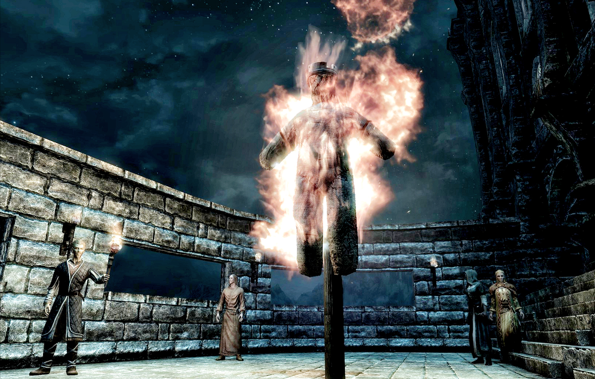 Горящее соломенное чучело Олафа