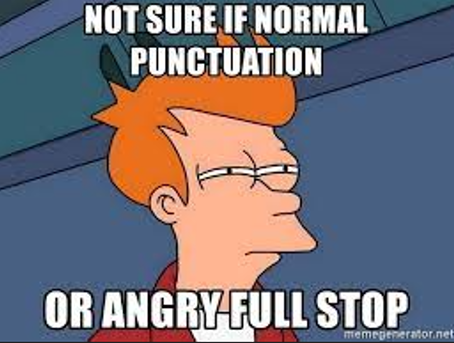 Не уверен, то ли она просто так точку поставила, то ли она на меня злится.