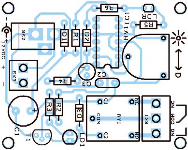 Расположение компонентов на печатной плате