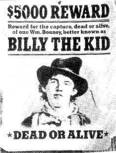 Награда за поимку Билли Кида живым или мертвым 