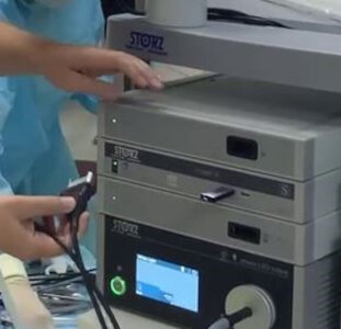 Подготовка оборудования для флуоресцентной визуализации (видеосистема 4K/ICG IMAGE1 S™ RUBINA™ KARL STORZ)