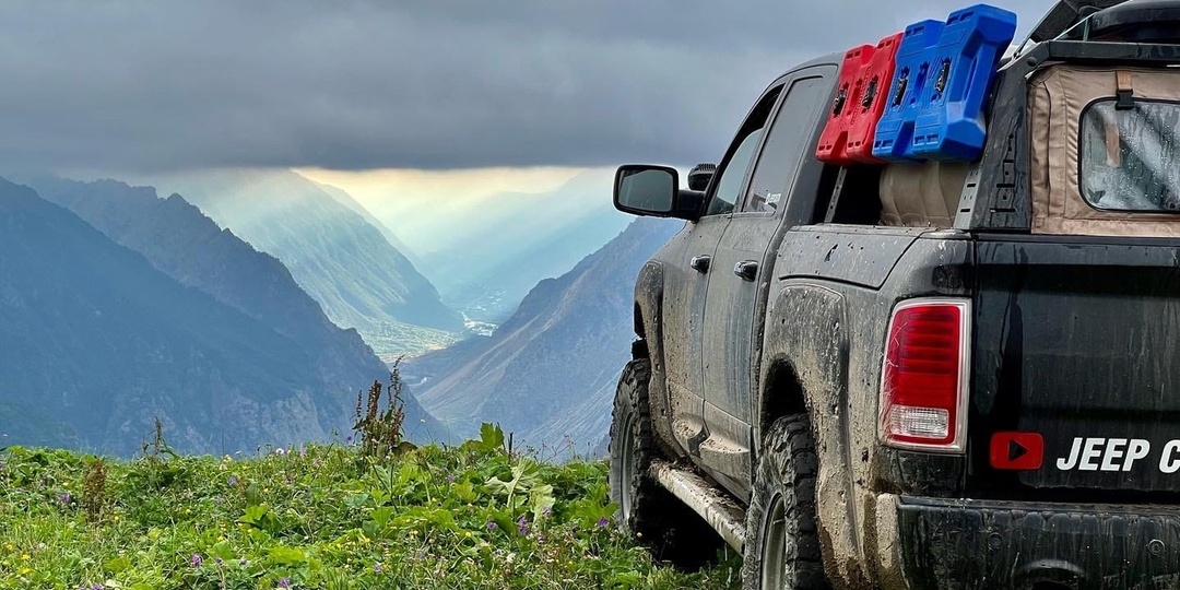 Кавказ. Кабардино-балкария на внедорожниках Dodge RAM, Jeep Wrangler и Jeep Gladiator