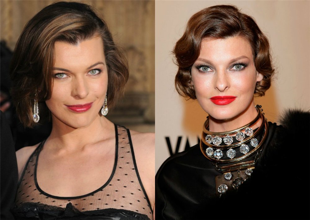 Мила Йовович и Линда Евангелиста