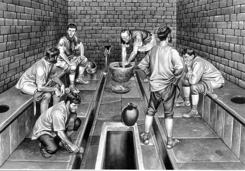 Общественный туалет Древнего Рима