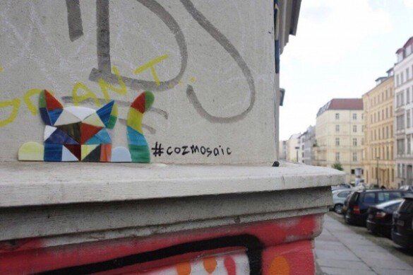 Мозаичный кот в Берлине
