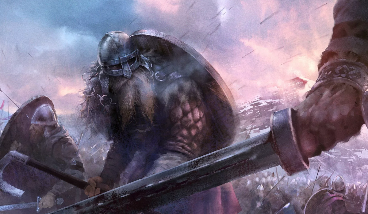 Битва, викинги и зима. Арт.