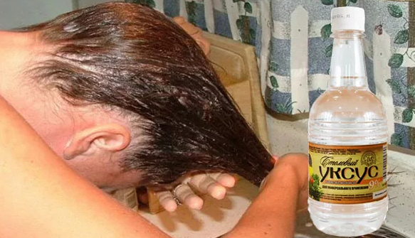 Ополаскивание волос с помощью уксуса