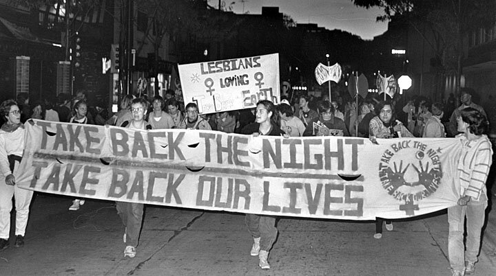 Термин «Вернем себе ночь» впервые использовала Анна Прайд в 1977 году на митинге против насилия над женщинами в Питтсбурге. Первое такое шествие прошло в Бельгии в марте 1976 года. Другие шествия прошли в Риме в том же году в ответ на резко возросшее количество изнасилований, в Западной Германии в 1977, требуя «права на свободу перемещения днем и ночью без угрозы изнасилования и домогательств». (Википедия)
