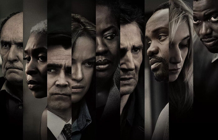 «Вдовы» («Widows») 2018 года выпуска
Вдовы тут не все, сами понимаете: некоторые с усами. Но, актёров почти всех впихнули. 
