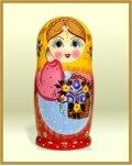        Матрёшка (уменьшительное от имени «Матрёна») — русская деревянная игрушка в виде расписной куклы, внутри которой находятся подобные ей куклы меньшего размера. Почти всегда они имеют овоидную («яйце подобную») форму с плоским донцем и состоят из двух частей — верхней и нижней. По традиции рисуется женщина в красном сарафане и жёлтом платке. Темы для росписи могут быть очень разными: от сказочных персонажей и до политических деятелей. Промысел возник предположительно в XVII столетии и достиг расцвета на рубеже XVIII – XIX веков.
     Сейчас матрёшка — не просто народная игрушка, хранительница русской культуры: это памятный сувенир для туристов, на фартучке которой тонко прорисованы игровые сценки, сюжеты сказок и пейзажи с достопримечательностями. Матрёшка стала драгоценным объектом коллекционирования, который может стоить не одну сотню долларов.