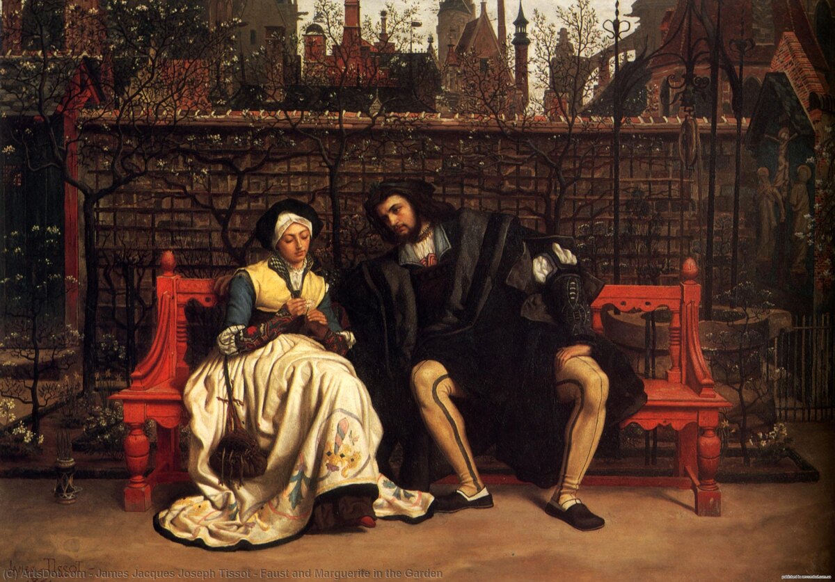 James Jacques Joseph Tissot (1836 — 1902) «Фауст и Маргарита в саду»