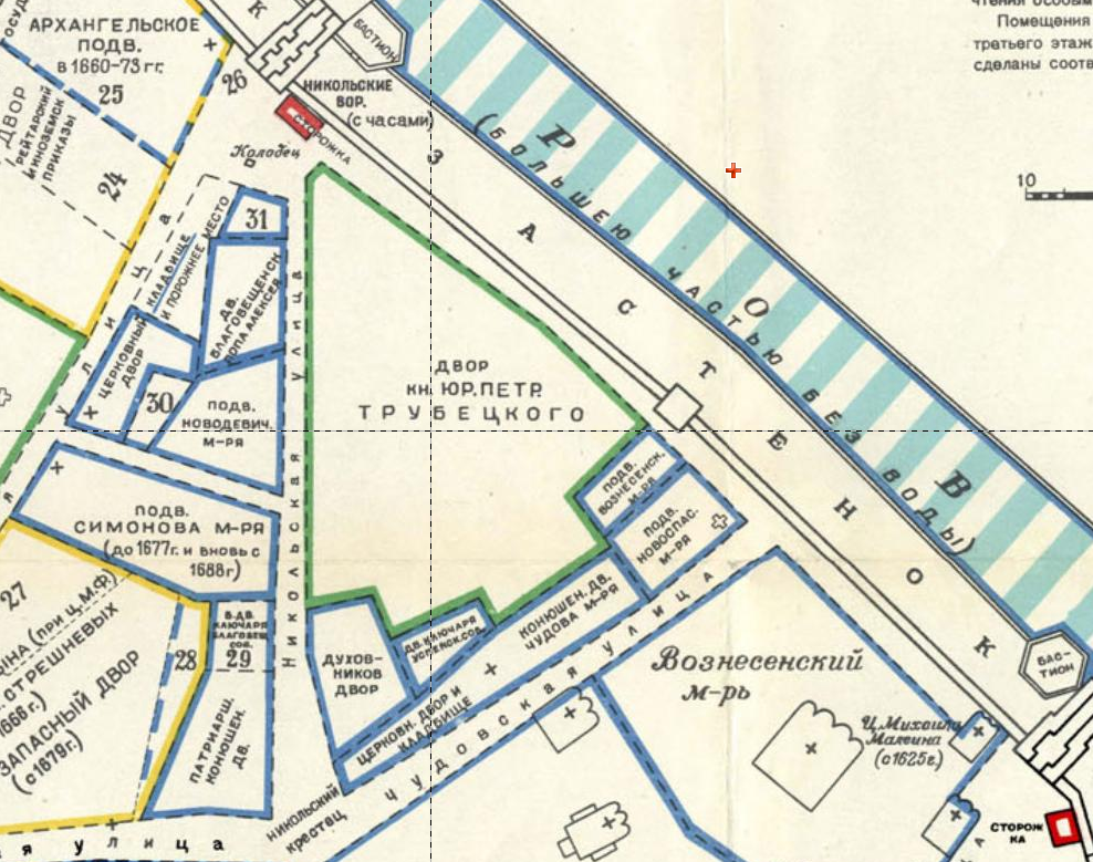 Схема участков на XVII век