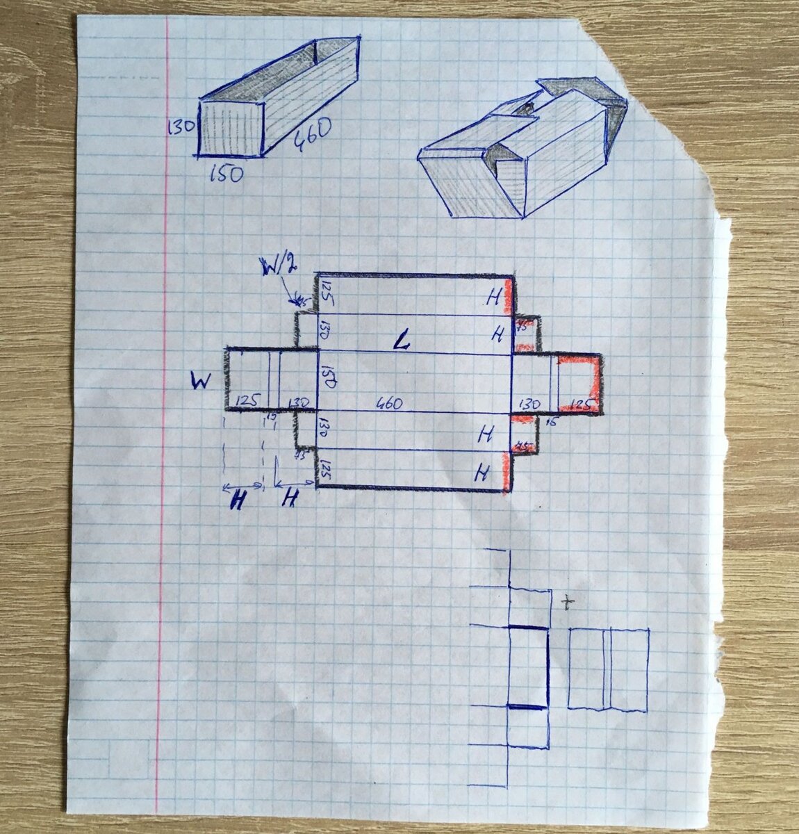 Далее просто переносим все размеры на выкройку