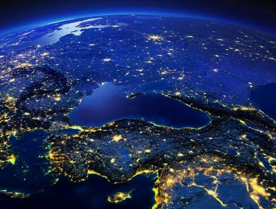 Чёрное море вид из космоса. Взято с Яндекс.Картинки