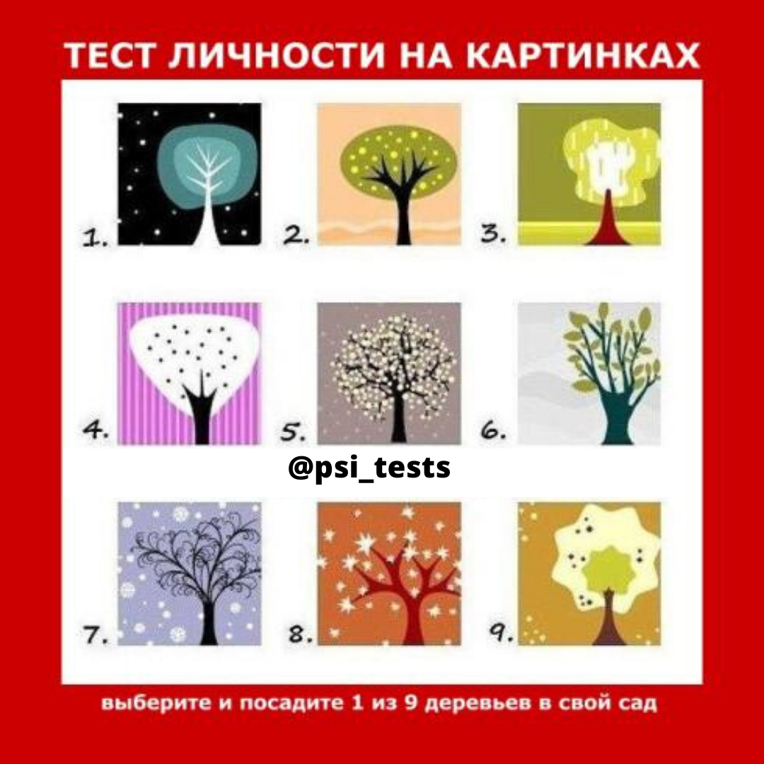 Тест по картинкам психологический с ответами на личность человека онлайн бесплатно