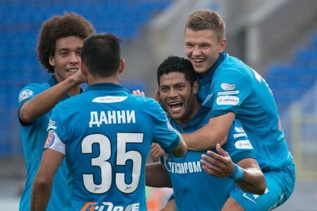 Витсель, Данни, Халк и Шатов.