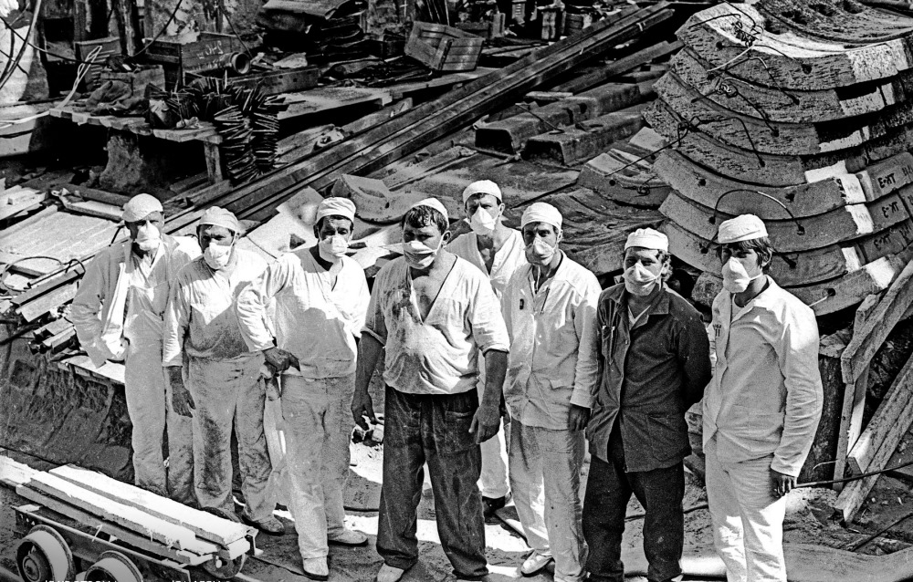 Шахтеры, рывшие тоннель под 4-м энергоблоком 