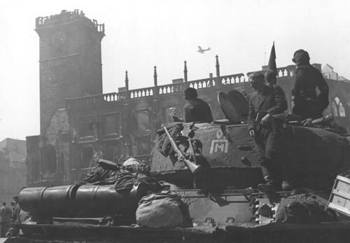 Красная армия в Праге 1945-й год.