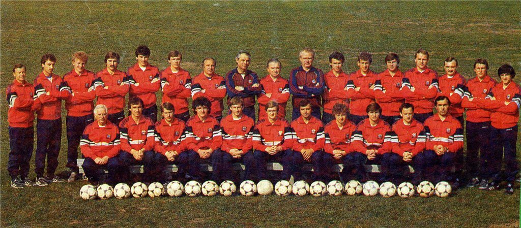 Сборная СССР перед чемпионатом мира по футболу в Мексике 1986 года.