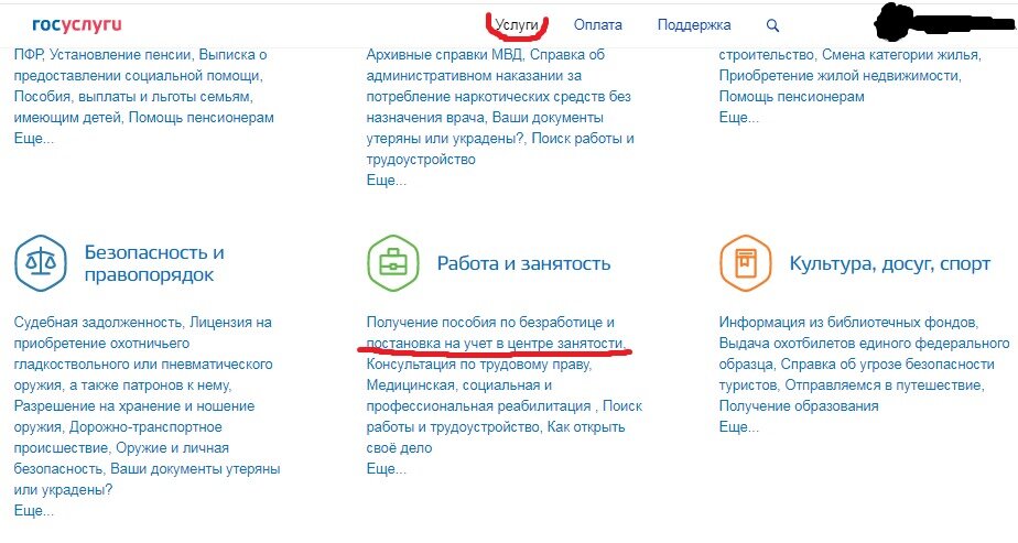 Скрин Госуслуги