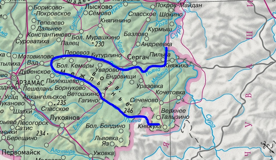 Маршрут № 4 водный по р. Узола - ОО "Нижегородский Областной Туристский Клуб"