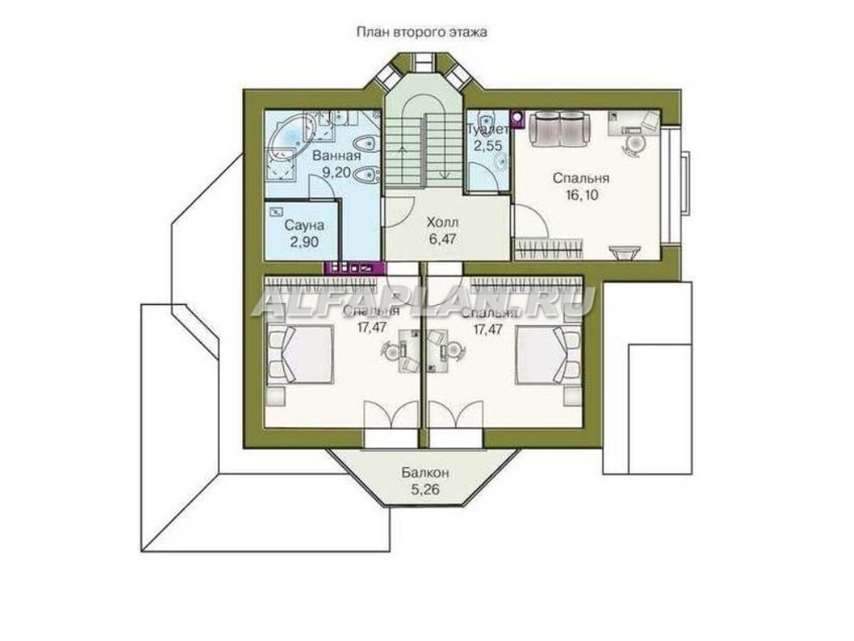 Планировка дома по проекту "Соло" 63А