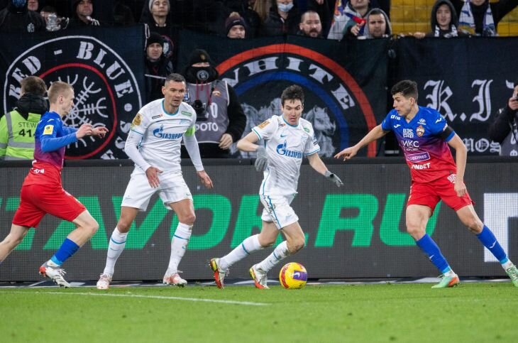 Кадр с матча ЦСКА - Зенит