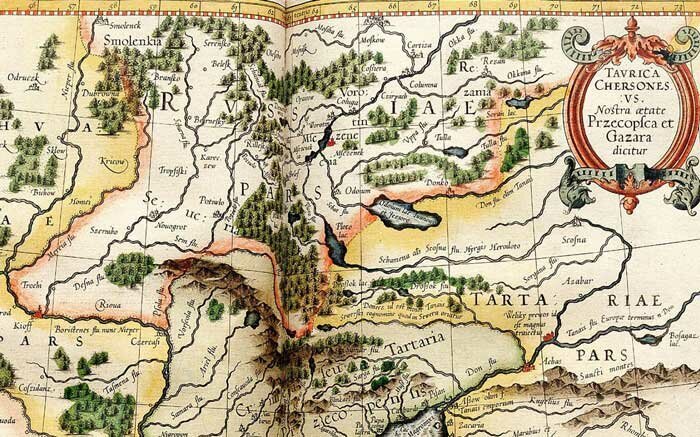 Сибирская провинция Империи ТартАрии на карте 1578 года.