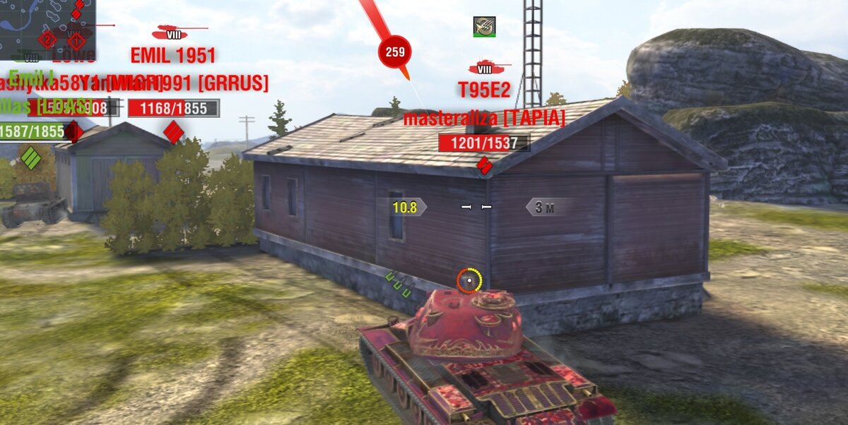 Лоб корпуса в 99% случаев впитывает снаряды с уроном